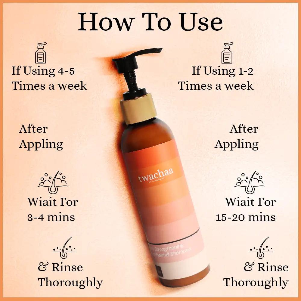 Twachaa Anti-Hair Fall Shampoo for Hair Loss Reduction & Damage Repair