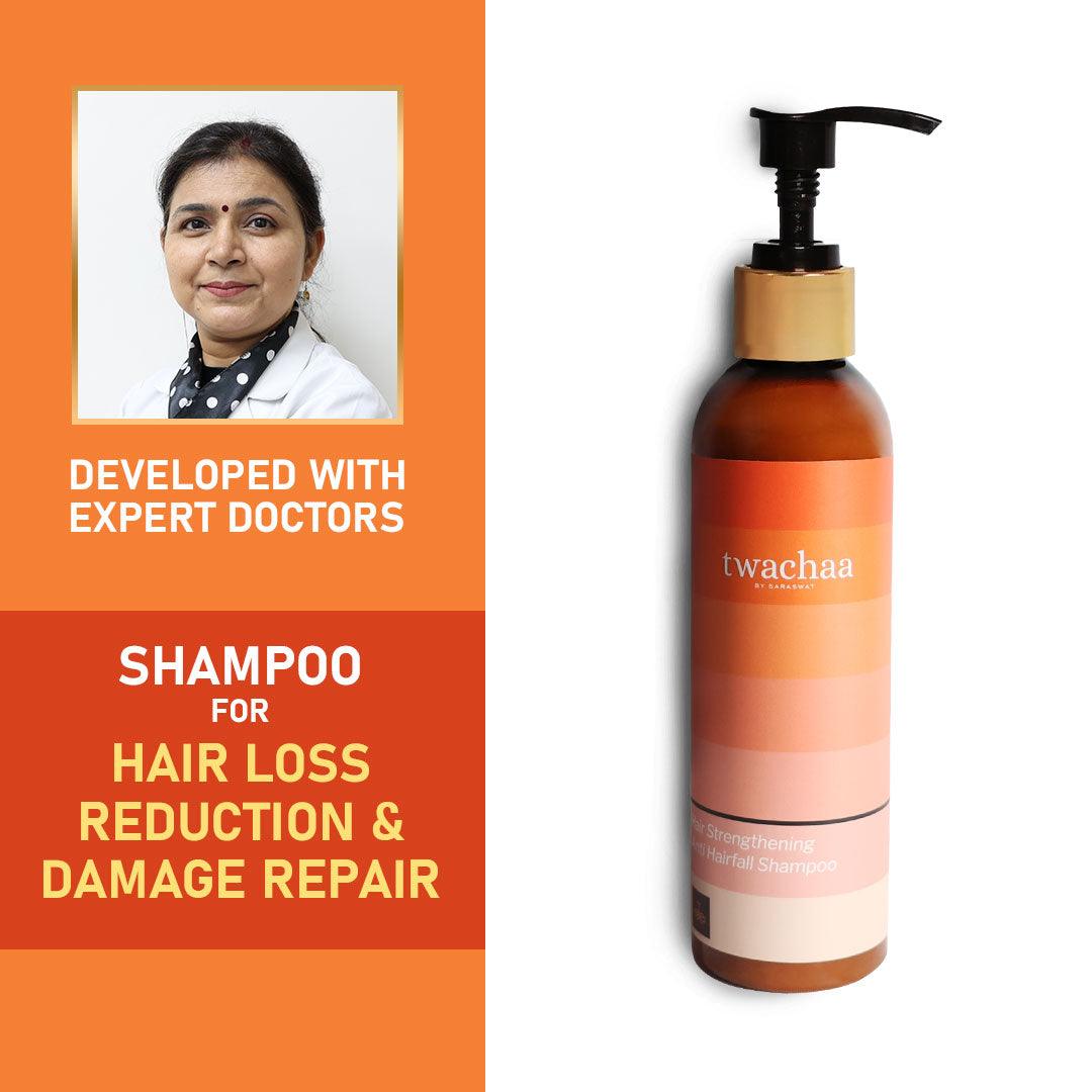 Twachaa Anti-Hair Fall Shampoo for Hair Loss Reduction & Damage Repair
