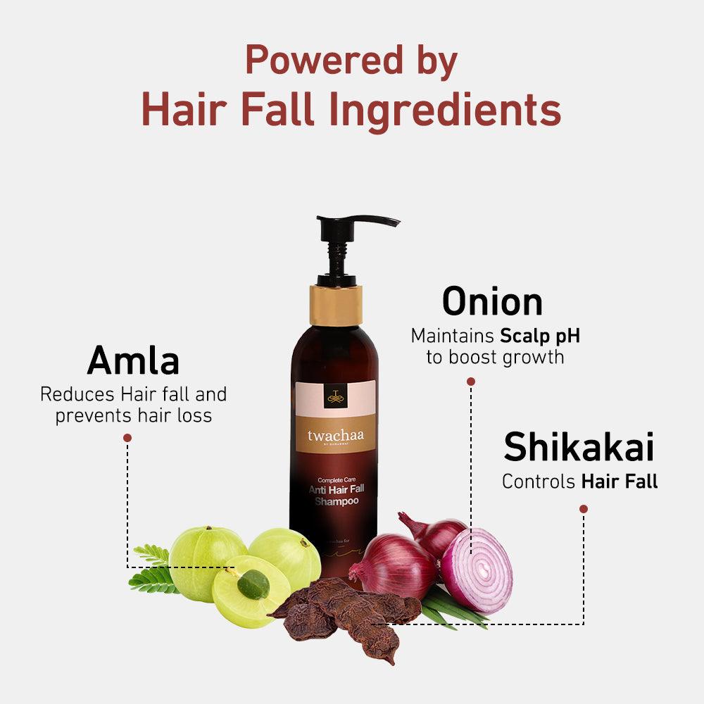 Twachaa Anti-Hair Fall Shampoo for Hair Loss Reduction & Damage Repair